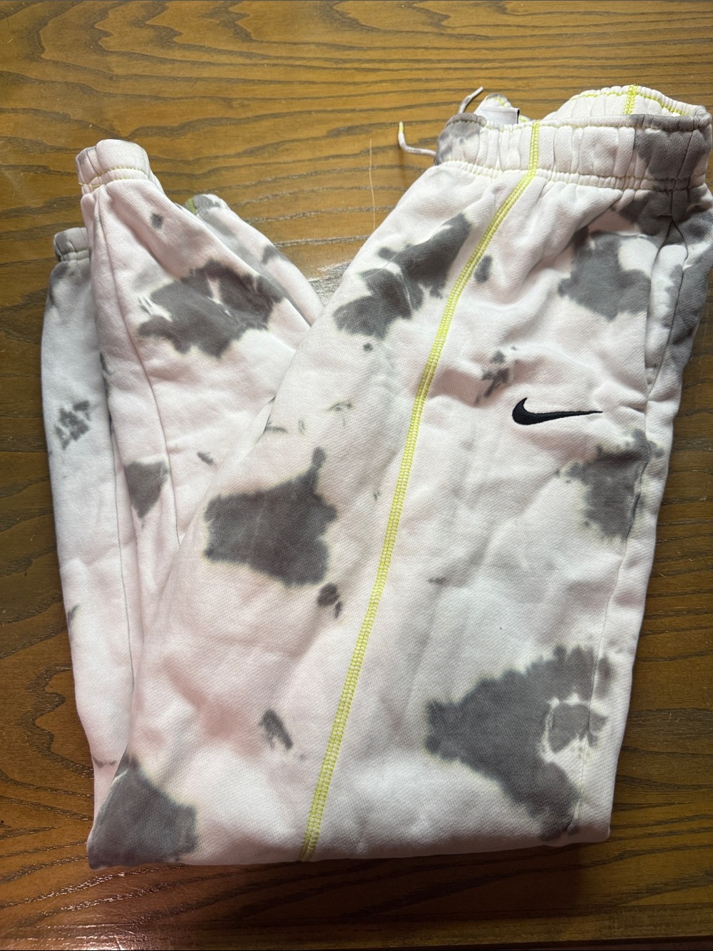 Nike small white and Gray Tie-Dye Joggers